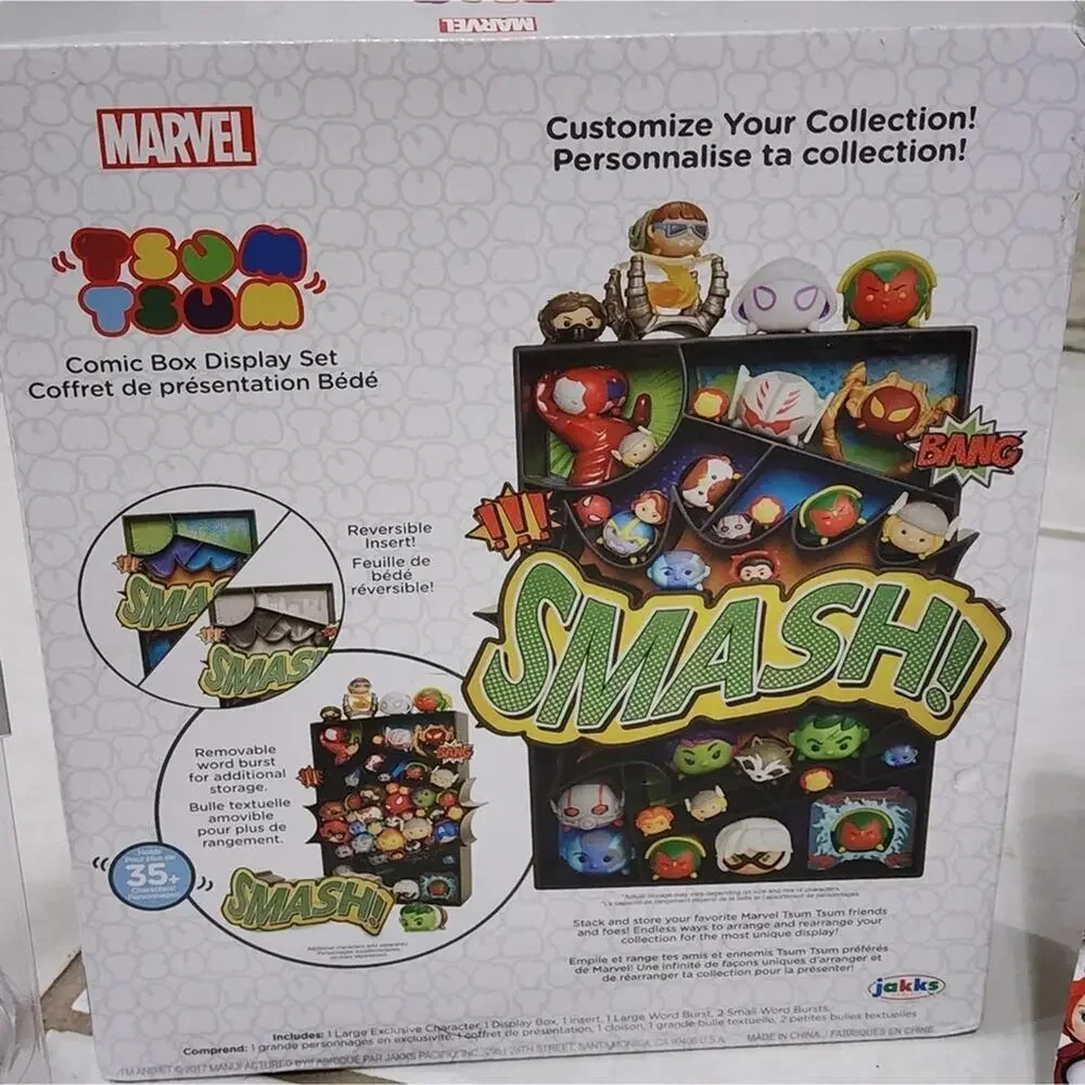 Marvel Tsum Tsum Comic Box Display and 13 Toy‎ Figures new!!